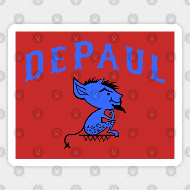 Retro vintage DePaul mascot design Magnet by MalmoDesigns